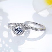 饰品经典款式女士结婚戒指微镶锆石仿钻戒订婚情侣对戒