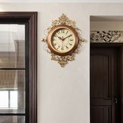美式艺术时钟创意潮流石英钟表欧式挂钟客厅静音家用时尚大气挂表