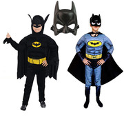 儿童蝙蝠侠服装 肌肉款服 化妆舞会cosplay演出服 儿童节表演服饰