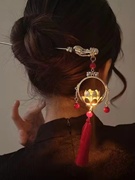 新中式古风发光灯笼，流苏发簪日常发钗汉服，配饰簪子头饰发饰