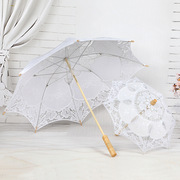 棉质花边蕾丝伞婚礼摄影道具伞，西式宫廷工艺伞太阳伞洋伞外贸伞