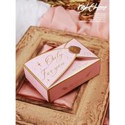 结婚喜糖盒纸盒欧式ins风，创意喜糖礼盒个性，粉色婚礼喜糖袋糖果盒