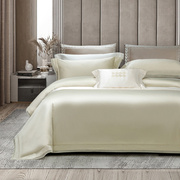 进口140支意大利埃及棉四件套简约纯棉全棉床单高档套件床上用品