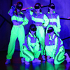 hiphop街舞比赛舞台表演套装荧光色男女演出服爵士舞服装宽松跳舞