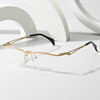 钛眼镜框可配老花镜翻盖眼镜可上翻眼镜商务纯钛半框眼镜架
