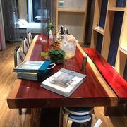 红花梨实木大板桌红木茶桌餐桌，画案家具板材书画桌整块原木泡茶台