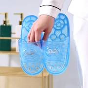 水晶透明拖鞋洞洞漏水浴室洗澡防滑凉拖鞋男女家用速干塑料鞋