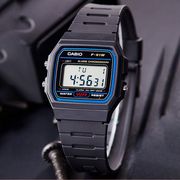 casio卡西欧手表复古小方块，学生男女防水电子夜光手表w-800f-91