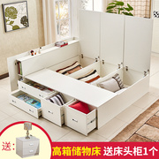 储物床高箱床收纳抽屉床，1.5米1.8米欧式双人床，榻榻米床板式床w-21