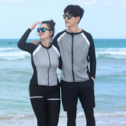 泳衣女保守加大码分体长袖防晒遮肚显瘦速干运动水母韩国潜水服
