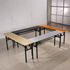 双层简易折叠办公桌培训桌，长桌会议桌条形，桌长条桌桌加厚加固