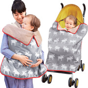 秋冬款多功能婴儿推车加绒盖毯婴儿，背带保暖披风防风挡雨出行用品