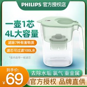 飞利浦净水壶厨房净水器便携过滤壶自来水滤水器，家用大容量滤水壶