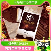 Lindt瑞士莲法国进口特醇排装85%可可黑巧克力100g*1块授权