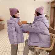 儿童羽绒棉服女童2022中大童秋冬季外套，厚亲子装冬装母女棉袄