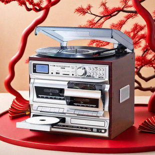 LP留声机黑胶唱片机蓝牙老式电唱机欧式收音机老复古蓝牙CD一体机