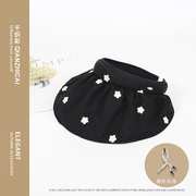 韩国优雅小花朵贝壳空顶帽，时尚遮阳帽发箍帽，子女夏季出游防紫外线