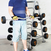 固定包胶小杠铃健身房专用商用一体圆头，直杆弯杆曲杆固定杠铃套装