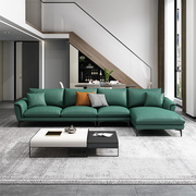 意式极简真皮沙发头层牛皮北欧现代客厅直排沙发，小户型乳胶皮沙发