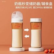 适用于贝亲宽口径玻璃奶瓶密封盖保鲜储奶盖2个装含密封垫圈