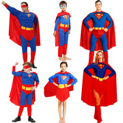 cosplay动漫服装万圣节儿童女超人舞台表演服装连衣裙披风斗篷女
