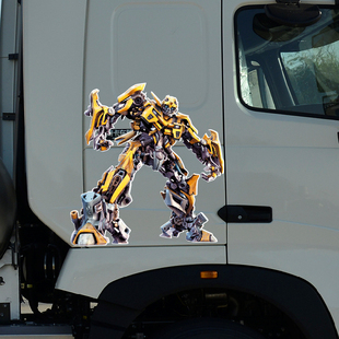 大货车变形金刚车门，装饰贴纸侧门机器人，贴画大黄蜂车身改装车贴