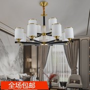 抖同艺术新中式吊灯客厅灯全铜现代中国风别墅卧室餐厅灯复古吊灯
