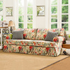沙发小户型美式三人乡村客厅，田园风格可拆洗布艺沙发组合t008