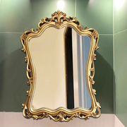 欧式复古卫浴镜美式浴室镜壁挂镜子卫生间墙面雕花轻奢梳妆装饰镜