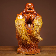 花梨木雕弥勒佛像摆件大号天然雕刻笑佛实木质家居客厅装饰工艺品
