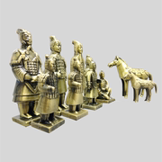 兵马俑摆件西安旅游纪念品陕西特色工艺品金属创意礼物送小孩学生