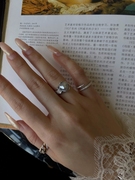 18k设计师款海蓝宝圣玛利亚大溪地珍珠戒指指环金镶嵌珠宝