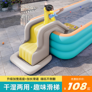 充气滑滑梯可搭配游泳池使用小孩儿童充气玩具室内户外游乐园