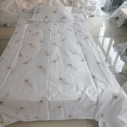 酒店印花宾馆 床上用品 白色床单 纯棉 单件 布草 青春 舞动