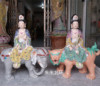 景德镇陶瓷摆件人物工艺品，雕塑居家寺庙，供奉骑兽文殊普贤菩萨佛像