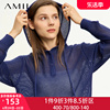 Amii镂空羊毛毛衣女装2024宽松薄款针织衫上衣罩衫春秋款慵懒