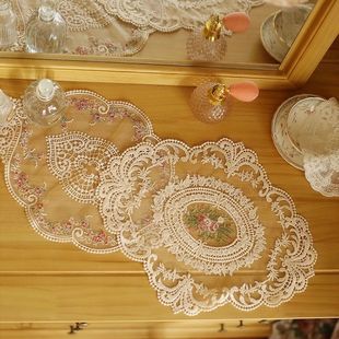 欧式复古蕾丝餐垫杯垫桌垫法式做旧风背景布美食摄影装饰拍摄道具