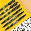 双头美术勾线笔美术专用绘画描线勾边黑色学生儿童画笔创意极细双头绘画勾线小号细头标记笔