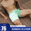 辉先生夏季运动短裤男士，撞色针织休闲修身训练跑步健身三分裤男潮