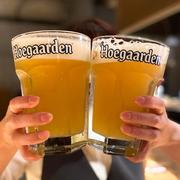 比利时福佳白啤酒杯玻璃超大容量，精酿扎啤杯网红商用六角大号杯子