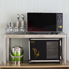 不锈钢置物架单层厨房置物架微波炉架烤箱架橱柜台面收纳整理架