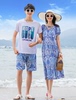 海边旅游情侣装夏装三亚海岛，拍照民族风气质沙滩裙大码男士沙滩裤