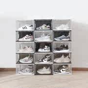 灯光鞋盒声控发光球鞋收纳盒压克力透明塑料展示盒收藏鞋柜