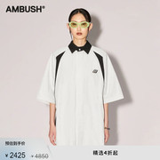 ambush男女同款白色细节，休闲宽松版蝙蝠袖衬衫