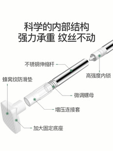 挂窗帘的简易杆免打孔伸缩杆门帘浴帘衣柜浴室卫生间隔断杆升配件