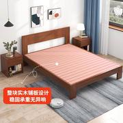 实木.现代家约单人双人床简用主卧床架，1.8m床欧式美t式1床2m木板