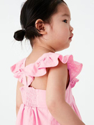 女童夏装吊带裙可爱粉色，2023儿童小女孩，背心裙夏季洋气背带裙