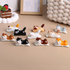 日式陶瓷猫咪小狗柴犬摆件筷子托筷子，架卡通精致家用可爱动物筷枕
