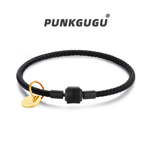 punkgugu3mm防水钢丝绳，手绳转运珠编织手链，七夕情人节礼物女