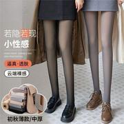 菲梦伊加绒加厚光腿神器女春季裸感黑色透肤打底裤显瘦抗冻连裤袜
